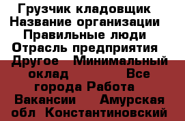 Грузчик-кладовщик › Название организации ­ Правильные люди › Отрасль предприятия ­ Другое › Минимальный оклад ­ 26 000 - Все города Работа » Вакансии   . Амурская обл.,Константиновский р-н